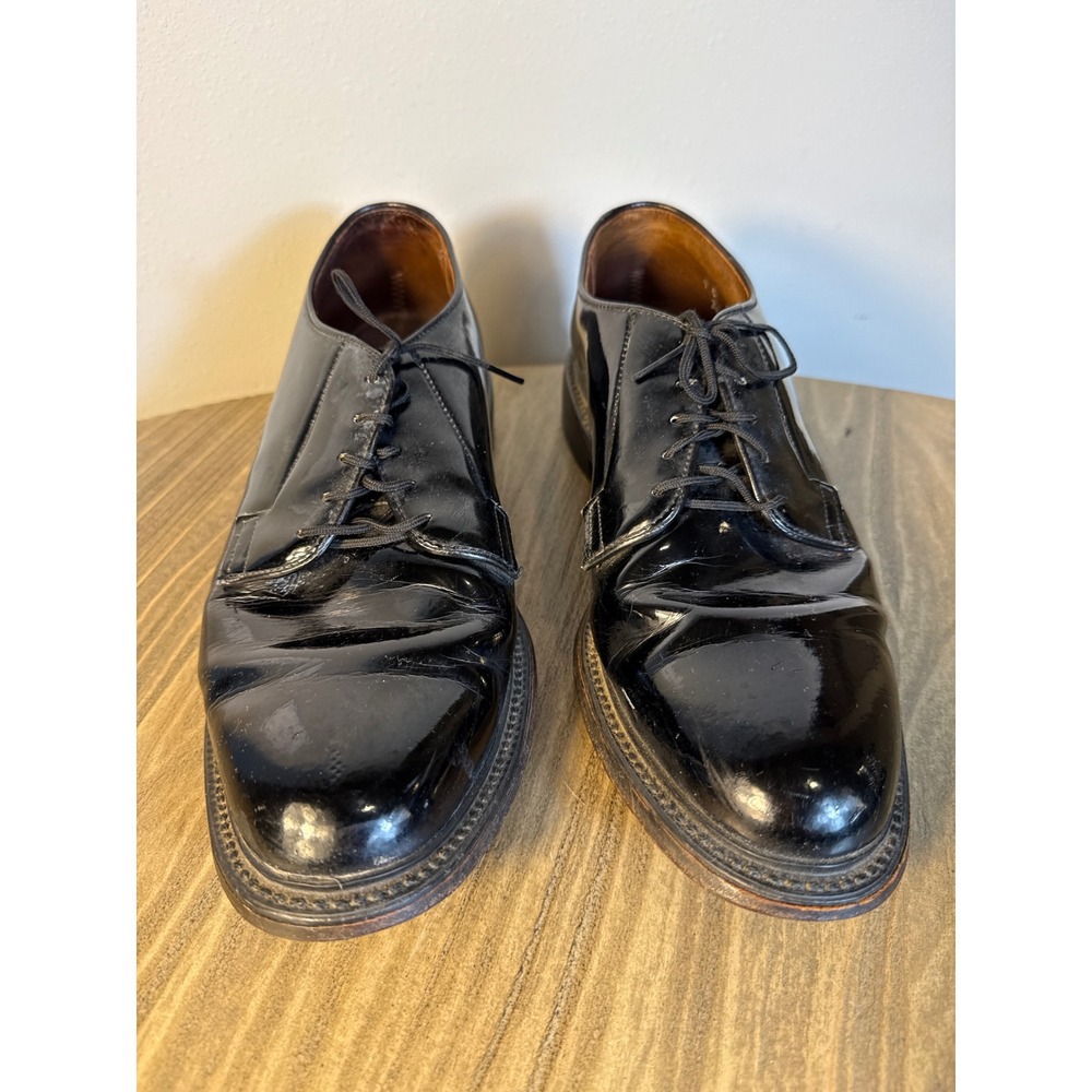 Bates Oxford Dress Shoes Mens 9D Black‎ High Gloss Military Uniform 23103